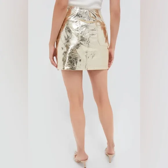 🆕 HUNTER BELL Cracked Gold Kaitlin Skirt