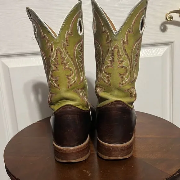 🔥🔥 Justin BR307 Austin Cognac 11 inch Men's Bent Rail Cowboy Boot Sz 10B - GUC