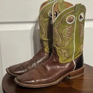 🔥🔥 Justin BR307 Austin Cognac 11 inch Men's Bent Rail Cowboy Boot Sz 10B - GUC