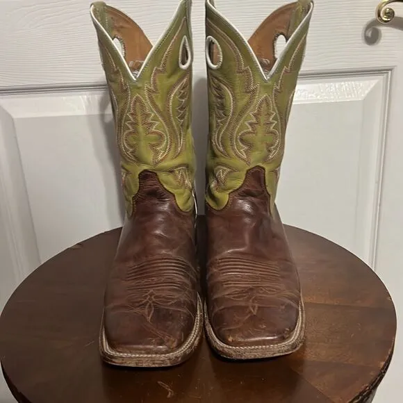 🔥🔥 Justin BR307 Austin Cognac 11 inch Men's Bent Rail Cowboy Boot Sz 10B - GUC