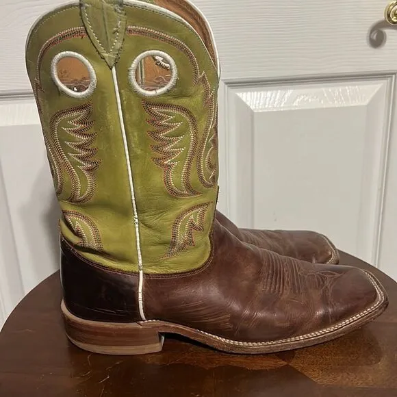 🔥🔥 Justin BR307 Austin Cognac 11 inch Men's Bent Rail Cowboy Boot Sz 10B - GUC