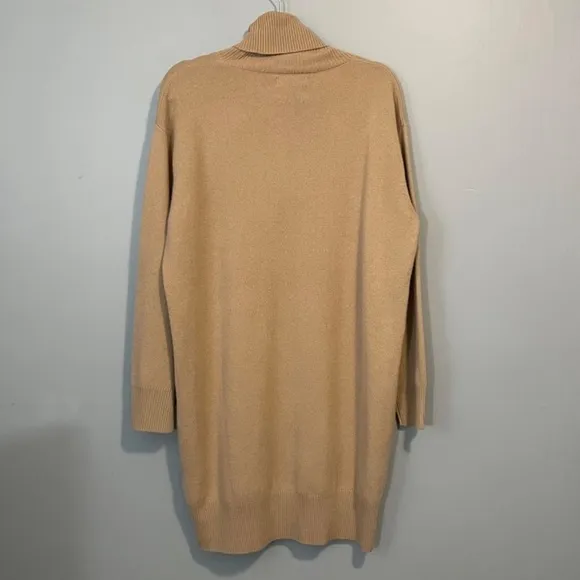 ⚡️ SALE New Naadam Signature 100% Cashmere Turtleneck Dress Camel XL