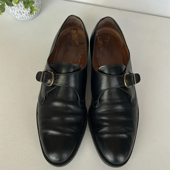 - Salvatore Ferragamo Men's Black Monk Strap Shoes