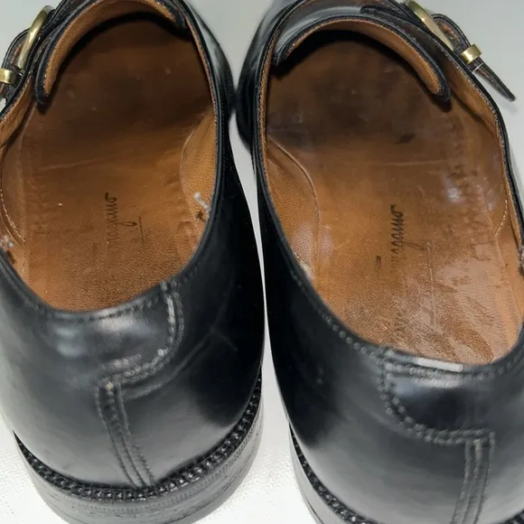 - Salvatore Ferragamo Men's Black Monk Strap Shoes