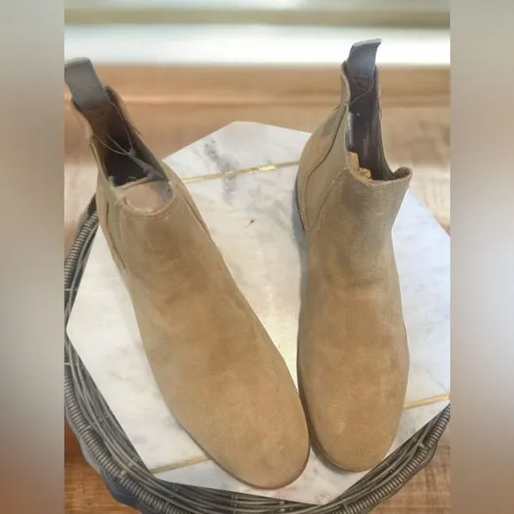 🔥 Shoe The Bear Men Dev Sand Suede handcraft Office Chelsea boots US 11 EU 44