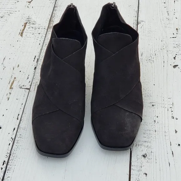 $265 Ellen Fisher Ember Vero Cuoio BLACK Ankle Boots Heels Women Sz 7 / 37.5 NEW