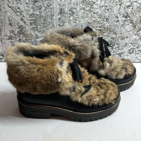 275 Central Fur Boots Sz EU 38