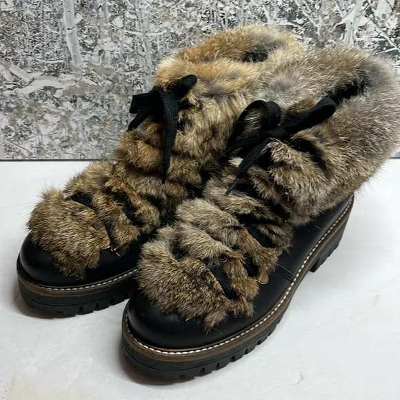 275 Central Fur Boots Sz EU 38