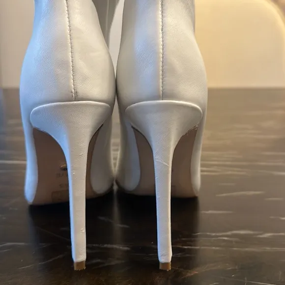 $278 RAYE X Revolve Birch White Leather Heel Ankle bootie women size 6.5