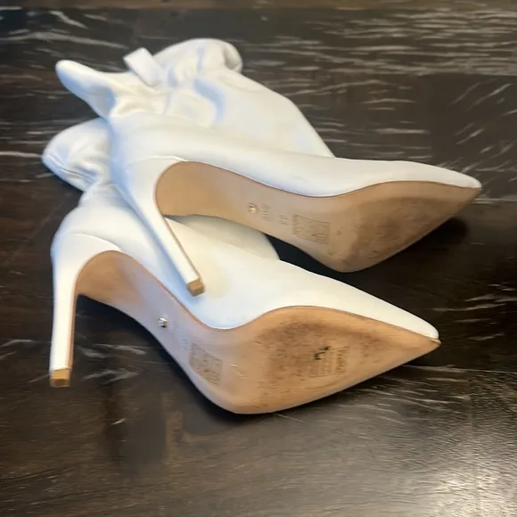 $278 RAYE X Revolve Birch White Leather Heel Ankle bootie women size 6.5