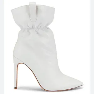$278 RAYE X Revolve Birch White Leather Heel Ankle bootie women size 6.5