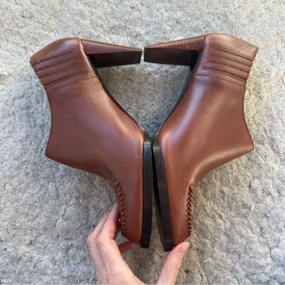 3.1 Phillip Lim 3.1 Lara Low Cut Brandy Leather Chelsea Heel Ankle Booties