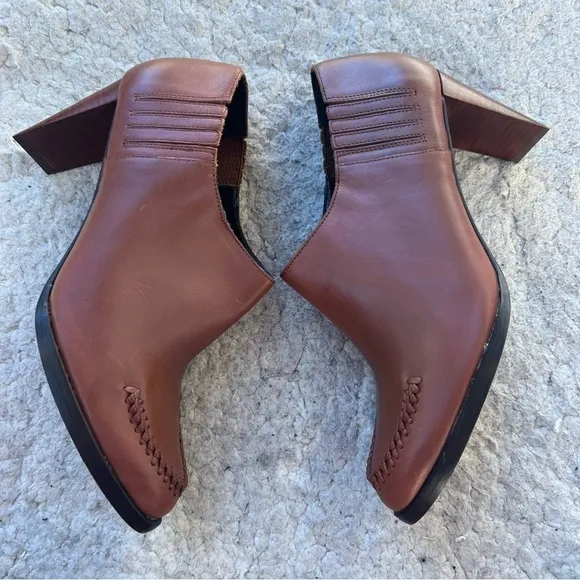 3.1 Phillip Lim 3.1 Lara Low Cut Brandy Leather Chelsea Heel Ankle Booties