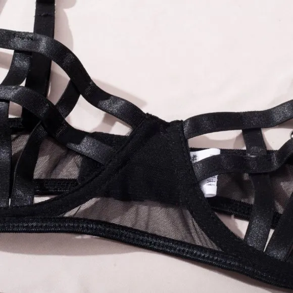 5-Pcs Pierced Multi-Strap Wear Panty Backless Women's Kink Set Lingerie