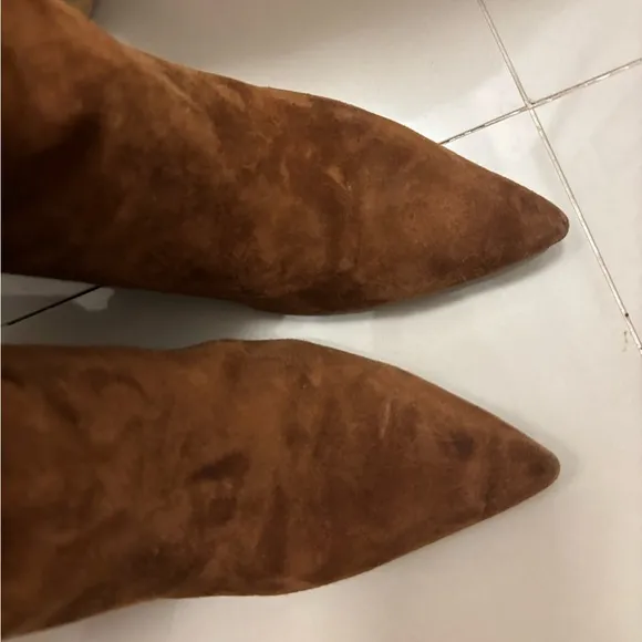 $795 Stuart Weitzman Carly 5050 Suede Stretch Over The Knee Boots in Coffee sz 7