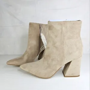 a New Day Women Cullen Ankle Boots Pointed Toes Elegant Boots Beige Sizes avail.