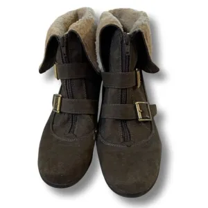 A2 by Aerosoul brown boots with a 2 inch heel size 11