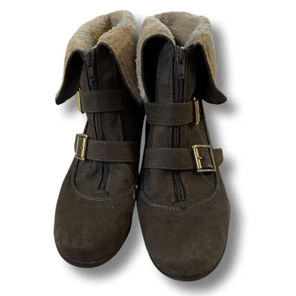 A2 by Aerosoul brown boots with a 2 inch heel size 11