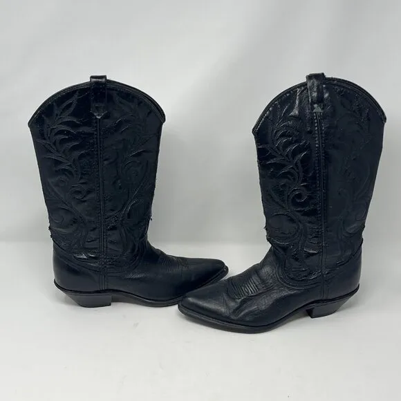 Acme western boots women 7 *has flaw* black