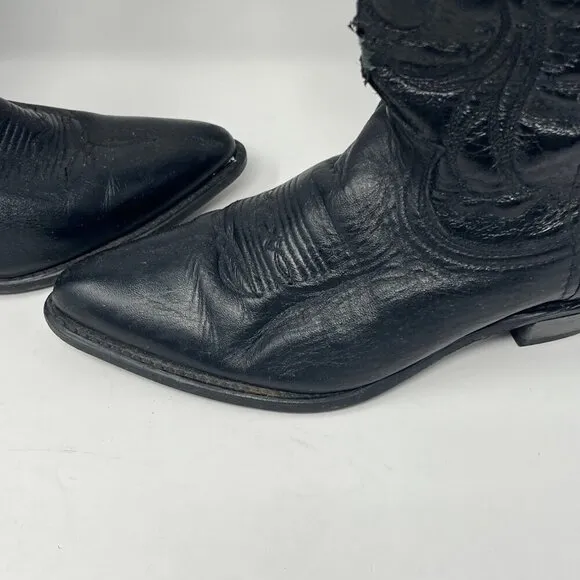 Acme western boots women 7 *has flaw* black
