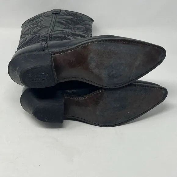 Acme western boots women 7 *has flaw* black