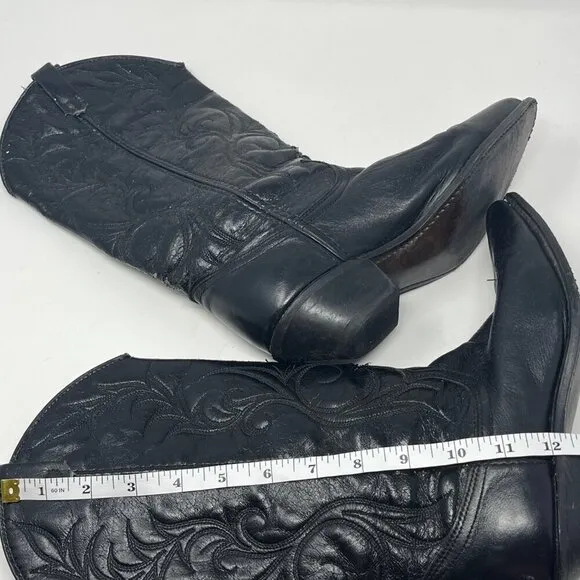 Acme western boots women 7 *has flaw* black