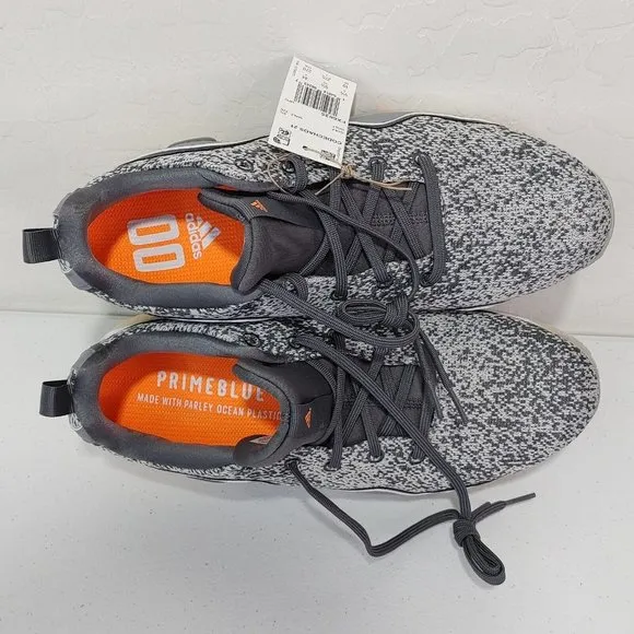 Adidas CodeChaos 21 Golf Shoes - Grey Five / Scream Orange / Grey Size 10