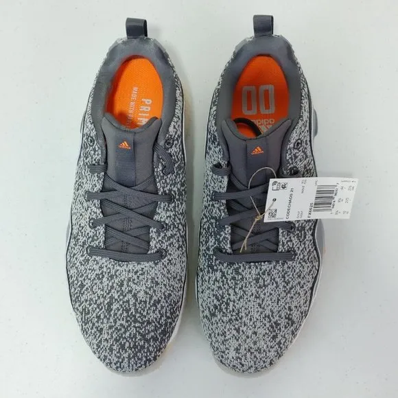 Adidas CodeChaos 21 Golf Shoes - Grey Five / Scream Orange / Grey Size 10