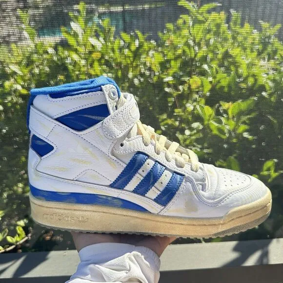 Adidas Forum 84 High Worn Blue Men's Athletic Shoes GZ6467 Size 7