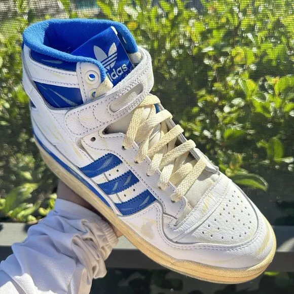 Adidas Forum 84 High Worn Blue Men's Athletic Shoes GZ6467 Size 7