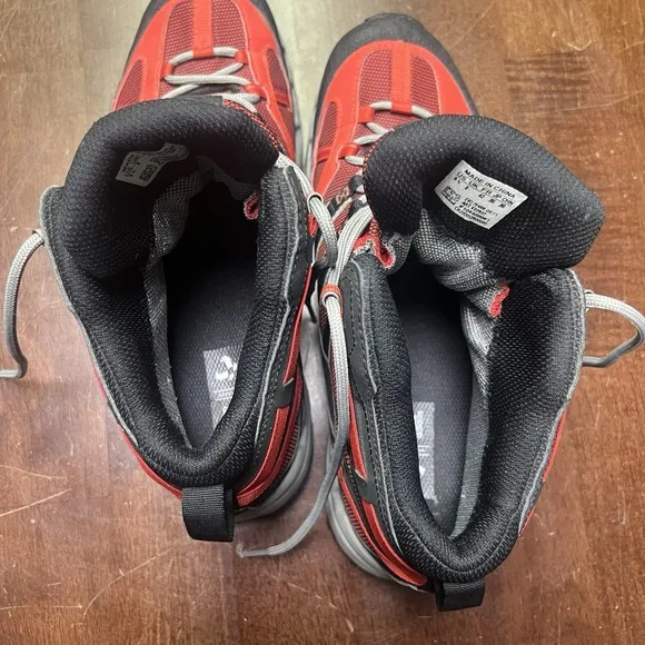 Adidas Gore Tex AX 1 Mid GTX Red &amp; Black Men's Size 9.5 Hiking Lace Up Boots