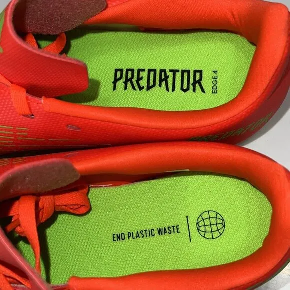Adidas Predator Edge.3 Firm Ground FG‎ Size 4.5 Football Boots Solar Red Unisex