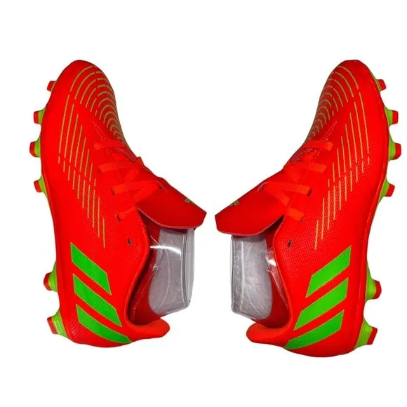 Adidas Predator Edge.3 Firm Ground FG‎ Size 4.5 Football Boots Solar Red Unisex