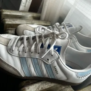 Adidas Samba White and Blue Men's Shoes
