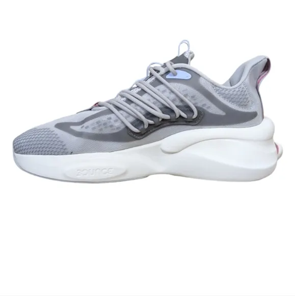 Adidas Sneaker Women's 8.5 AlphaBoost V1 Running Grey Pink Strata HQ7216