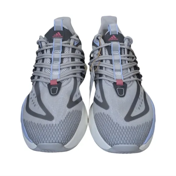 Adidas Sneaker Women's 8.5 AlphaBoost V1 Running Grey Pink Strata HQ7216
