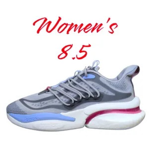 Adidas Sneaker Women's 8.5 AlphaBoost V1 Running Grey Pink Strata HQ7216