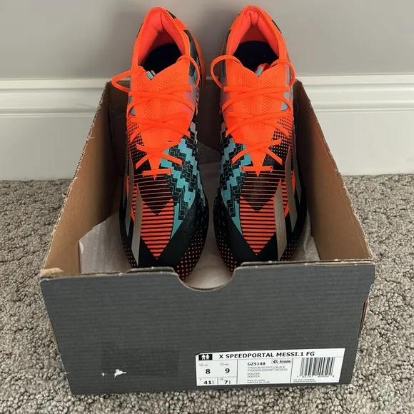Adidas Speedportal Messi.1 FG Soccer Cleats Outdoor Orange SZ Men 8 SZ Women 9