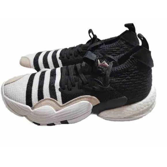 Adidas Trae‎ Young 2 Basketball Shoes Sneakers H06477 Black/White/Grey Size 10