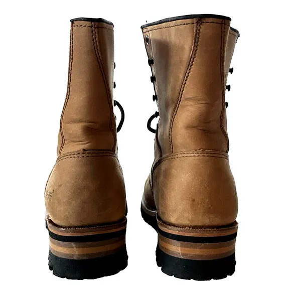 AdTec 2427 Men's 9in Logger Crazy Horse Leather Work Boots Soft Toe Size 7M