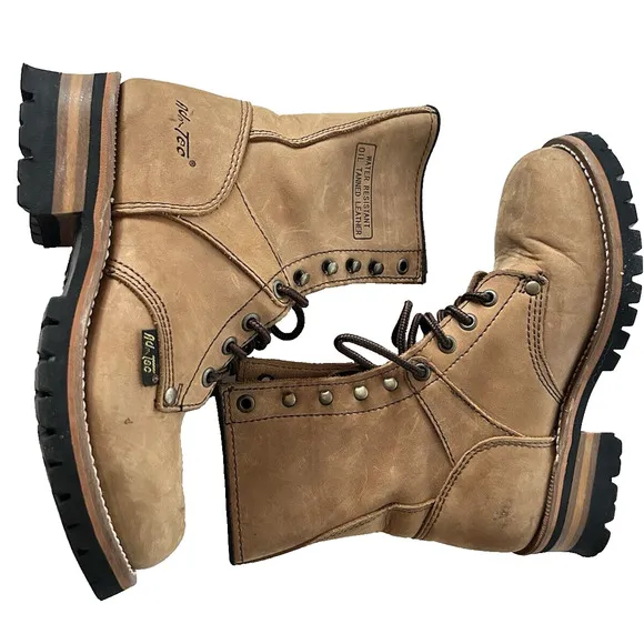 AdTec 2427 Men's 9in Logger Crazy Horse Leather Work Boots Soft Toe Size 7M