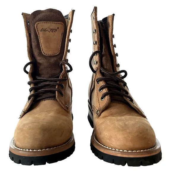 AdTec 2427 Men's 9in Logger Crazy Horse Leather Work Boots Soft Toe Size 7M