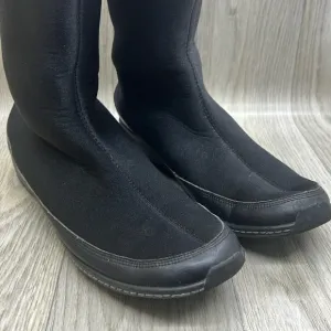 AETREX Black NEOPRENE Berries Pull-On Mid-Calf Winter Boot Women Sock Sh…