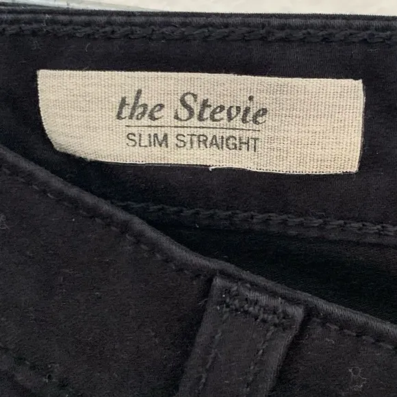 AG Adriano Goldschmied SZ 29R “The Stevie” Slim Straight Black Jeans