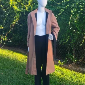 Aigner vintage 1970’s Tan &amp; blackTrench Wrap Reversible Trench Coat