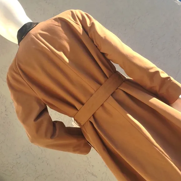 Aigner vintage 1970’s Tan &amp; blackTrench Wrap Reversible Trench Coat