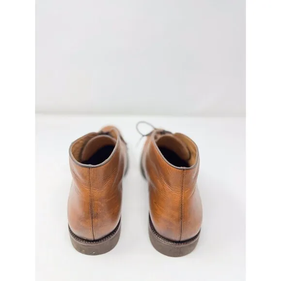 Alan Payne Men Boots Brown Leather Chukka Ankle Bootie Lace Up Casual US 10