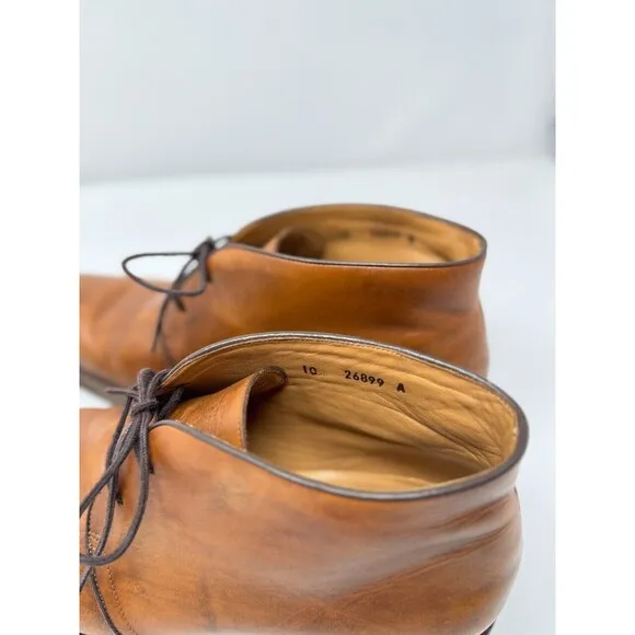 Alan Payne Men Boots Brown Leather Chukka Ankle Bootie Lace Up Casual US 10