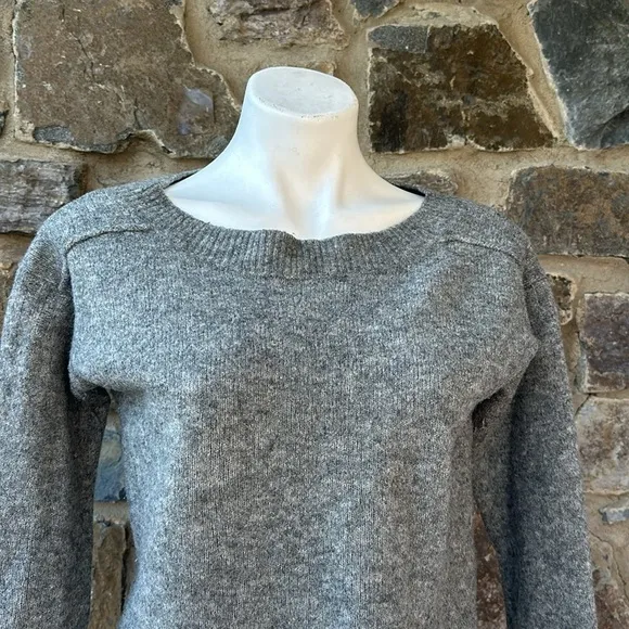A.L.C. 'Arnaud' Knit Open Back Merino Wool Sweater in Gray Size Small
