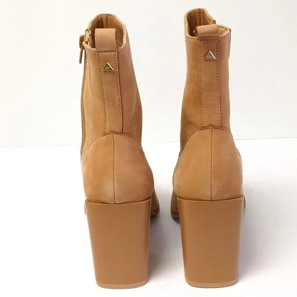 Aldo Bethanny Ankle Boots, Tan Leather, Women's 9